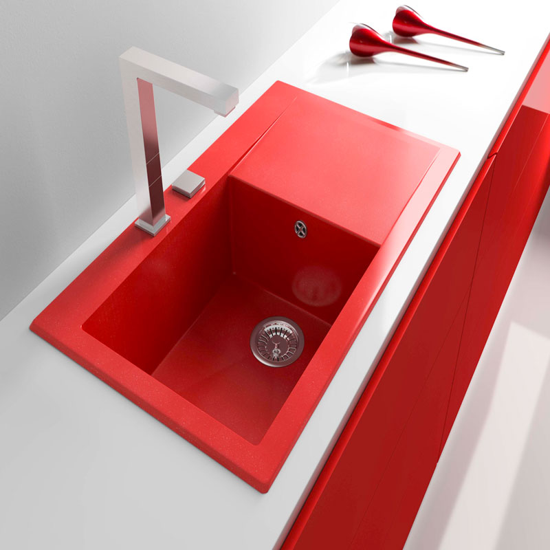 Fregadero de resina para cocina fabricado por Tecnobaño