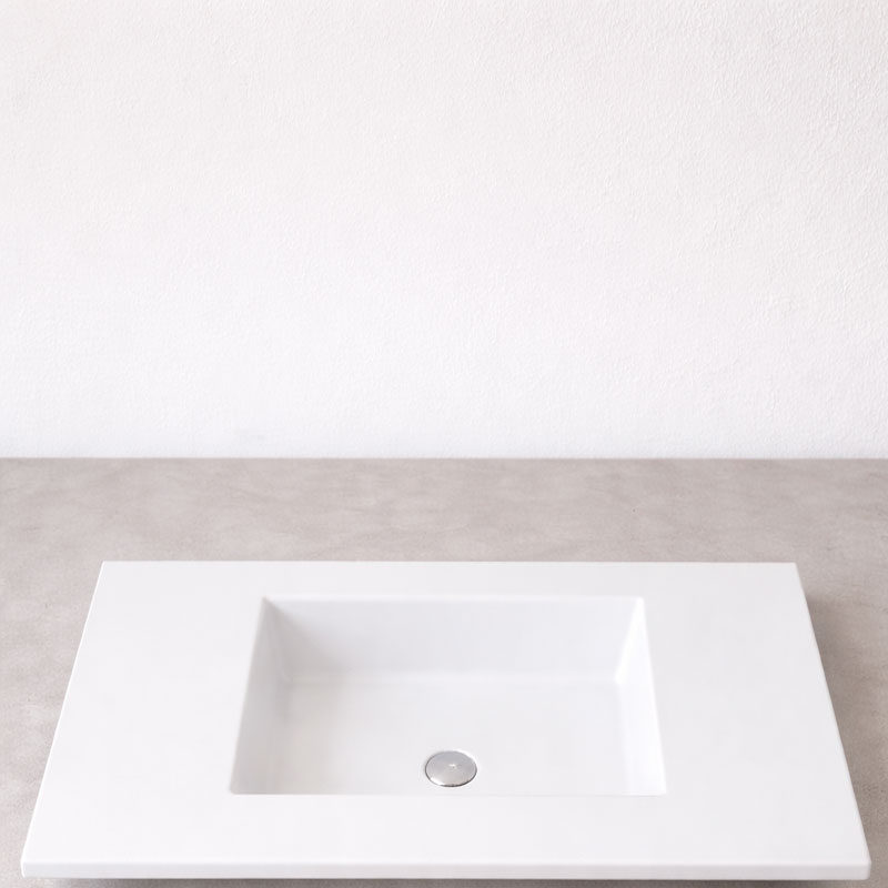 Lavabo sobre encimera blanco horizontal Tecnobaño